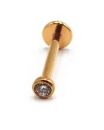 Labret PVD Gold Interne Stérile à Strass | Itc