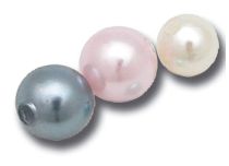 Lot de 5 boules acrylique imitation perle