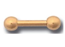 Barbell acier doré or fin 1.2mm