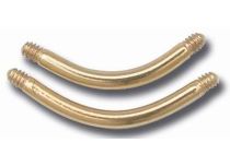 Barre courbe acier doré or fin 1,2mm