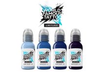 Set de Mélange pour Tatouage Limitless Shades of Blue Collection | World Famous