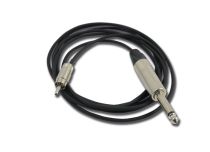 Clip Cord VMOTHS Jack 6,35/RCA droit Longueur 2m Câble Slim Noir