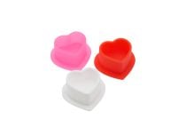 Caps Silicone Ø intérieur 16 mm - motif cœur Lot de 100 pcs