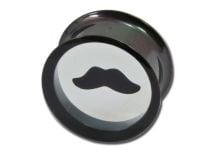 Plug Acier Noir Épaulé Double motif Moustache | Itc