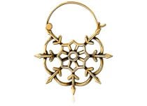 Pendentif Doré style Créole Acier traité pour Tunnel Double motif Flocon | Itc