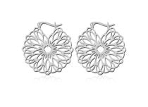 Paire de Boucle d'Oreille style Créole motif Mandala | Itc