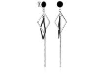 Paire de Boucle d'oreille Pendentif Double Losange | Itc