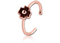 Faux Piercing Septum Bague Rose Gold motif Fleur | Itc