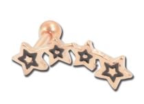 Barbell Acier Doré Rose motif Étoiles | Itc