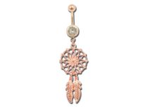 Banane Nombril Acier Doré Rose motif Dream Catcher | Itc