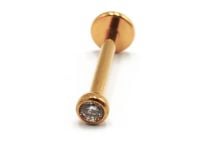 Labret PVD Gold Interne Stérile à Strass | Itc