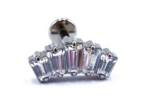 Labret Titane Interne Stérile motif Couronne 5 Strass | Itc