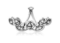 Pendentif Acier pour Banane Nombril motif 3 Roses à Strass Blanc | Itc