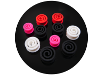 Lot de 10 Plugs silicone spirale tailles et couleurs mix